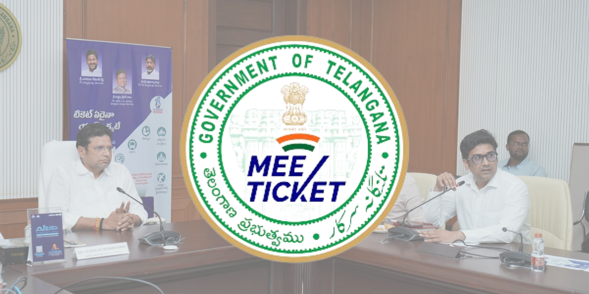 The Telangana government launched the Mee Ticket app to ease ticket booking