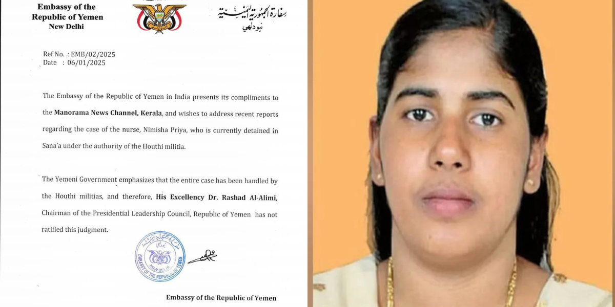 Yemen embassy denies President’s approval of execution order for Nimisha Priya Yemen embassy denies President's approval of execution order for Nimisha Priya