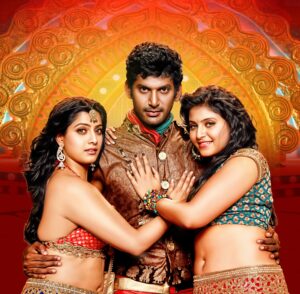 Vishal, Anjali and Varalaxmi Sarathkumar.