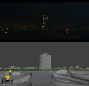 A picture of VFX breakdown in Rifle Club