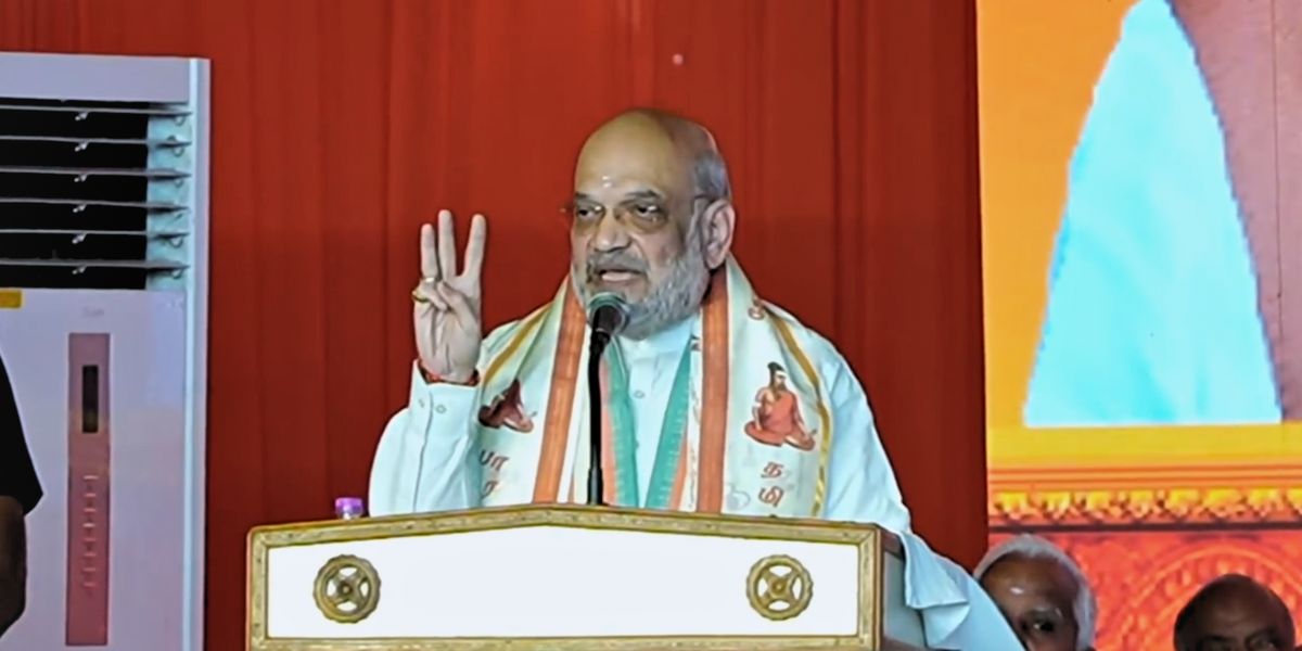 Amit Shah speaking in Coimbatore. Amit Shah speaking in Coimbatore.