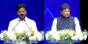 Chief Minister Revanth Reddy and IT Minister Sridhar Babu at the Conclave
