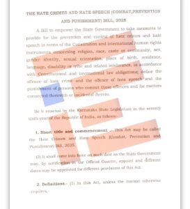 The draft bill, The Hate Crimes and Hate Speech (Combat, Prevention and Punishment) Bill, 2025, will be tabled in the upcoming Assembly session. (The File)