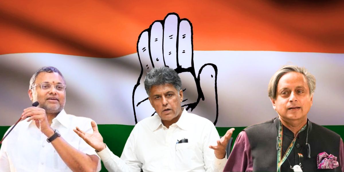 Karti Chidambaram, Manish Tewari and Shashi Tharoor. Karti Chidambaram, Manish Tewari and Shashi Tharoor.