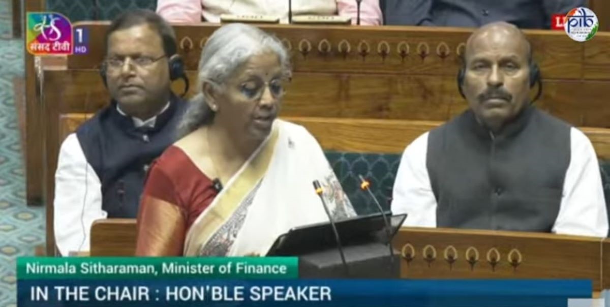 Nirmala Sitharaman during the budget Nirmala Sitharaman during the budget