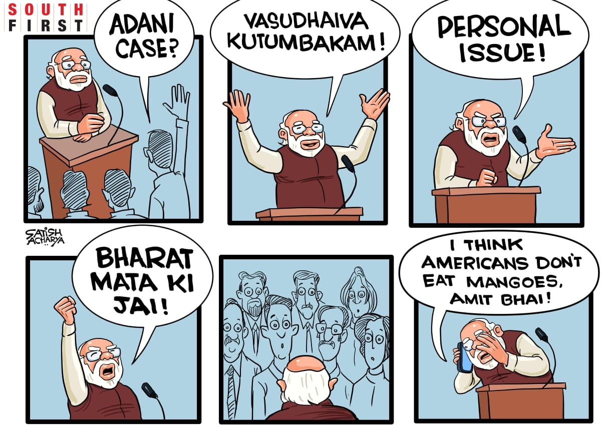 PM Narendra Modi ducks questions on Adani during press conference in US