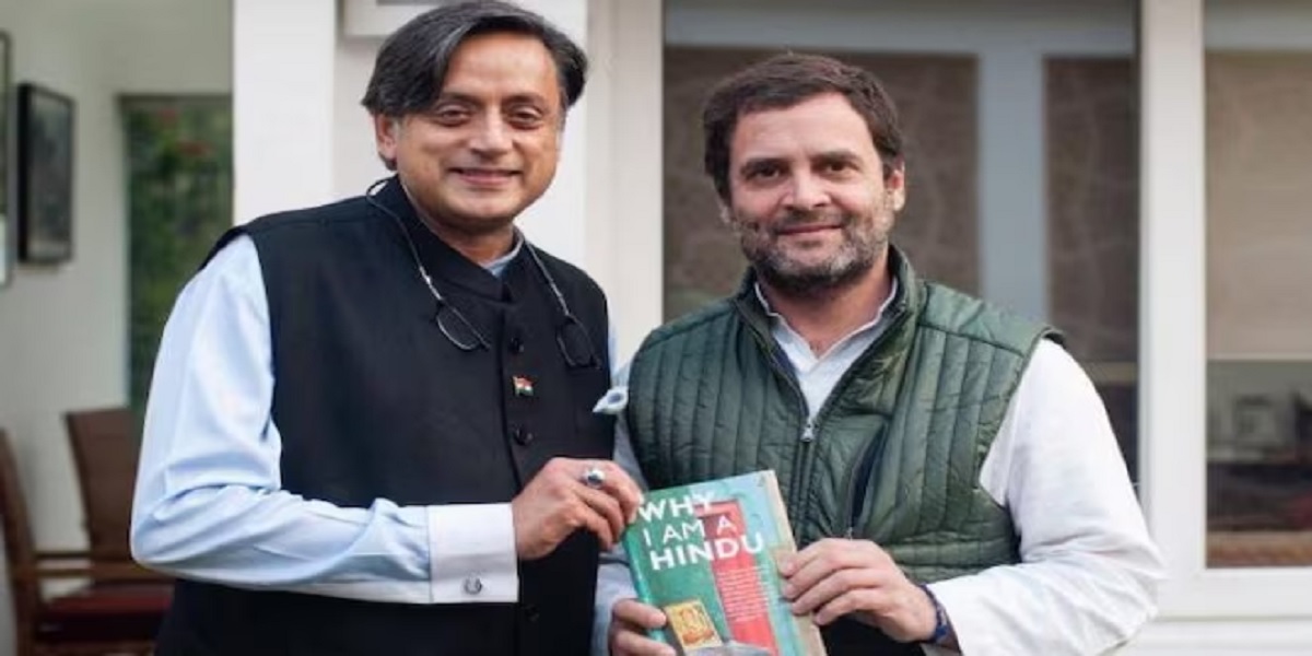 Shashi Tharoor with RG Tharoor, Rahul Gandhi