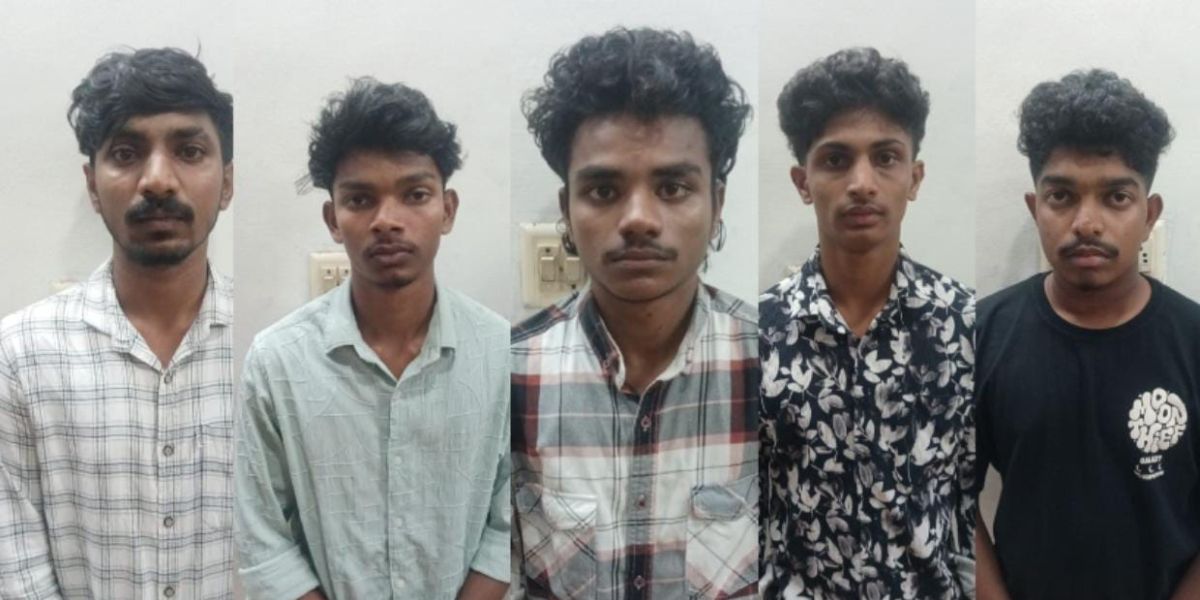 The arrested students. (Supplied) Kottayam nursing college ragging
