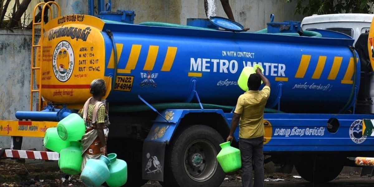 Water supply in Chennai.
