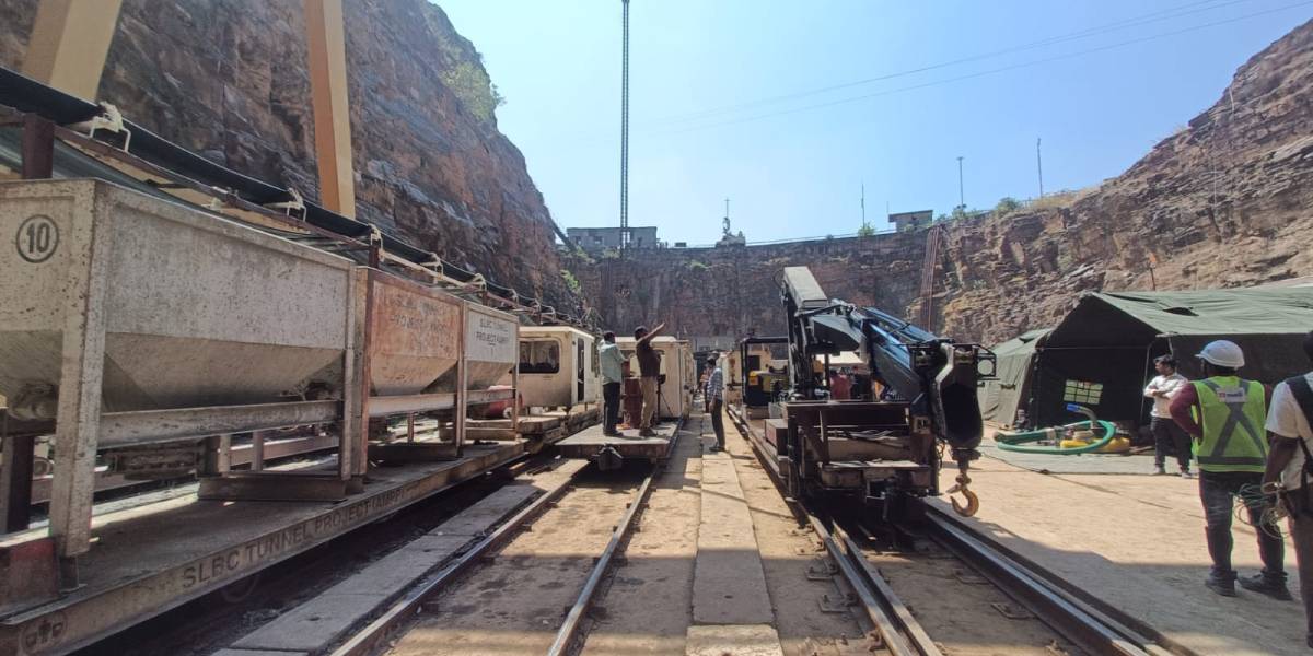 Workers at SLBC tunnel (Sumit Jha) Irrigation Minister N Uttam Kumar Reddy said the ongoing rescue operation is most complex and difficult due to a single entry and exit point.