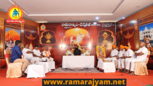Raghava on a self-styled throne listening to other's problems