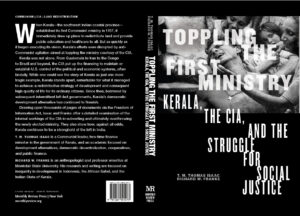 The cover of the book, Toppling the First Ministry: Kerala, the CIA, and the Struggle for Social Justice.
