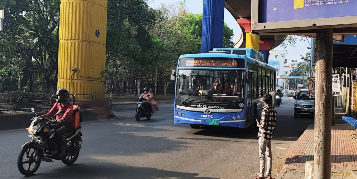 BMTC bus amid Bandh
