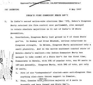 Bulletin on the first Communist government.