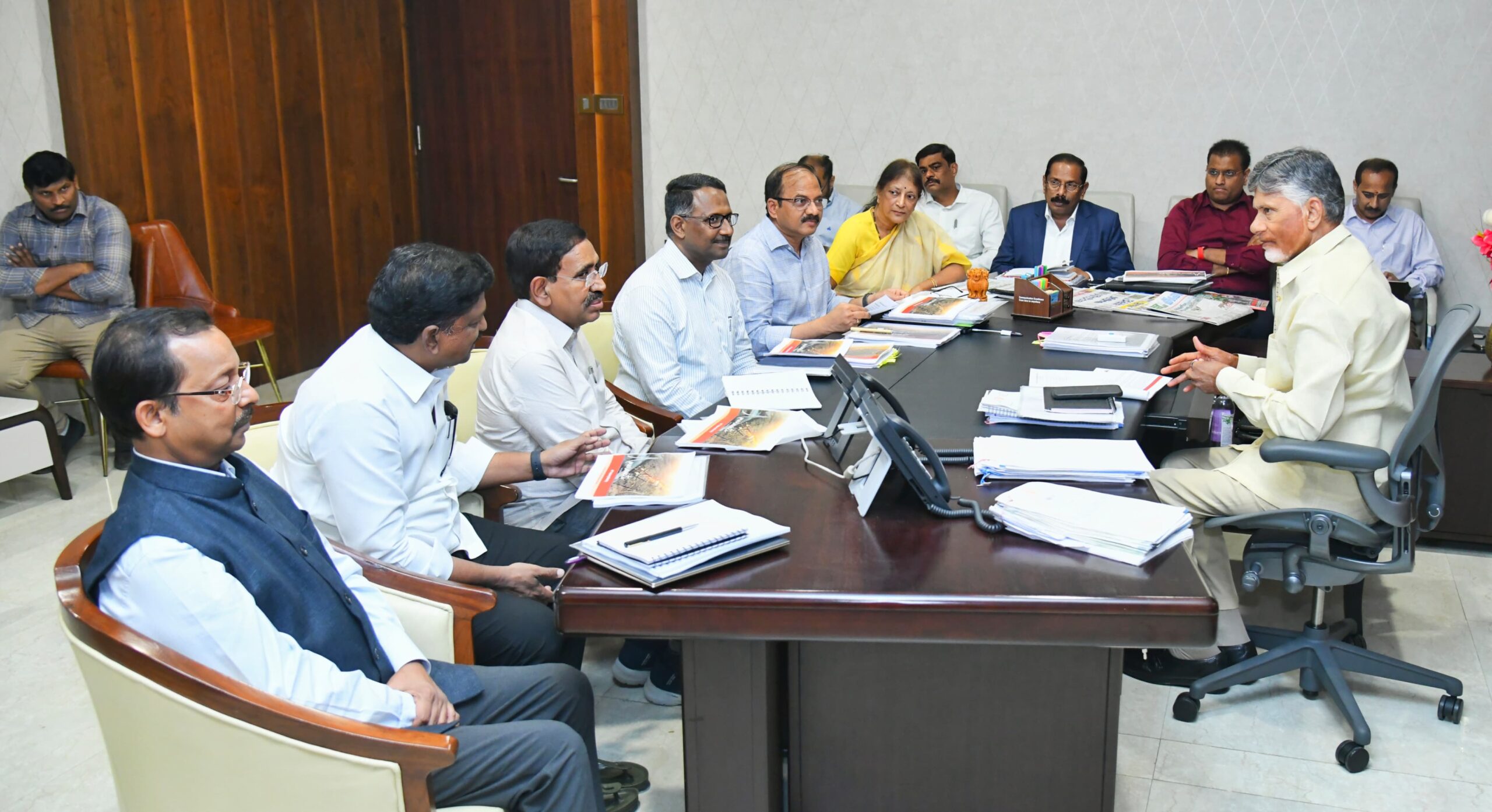 CRDAMeeting Chief Minister N Chandrababu Naidu chaired a CRDA meeting on Tuesday.