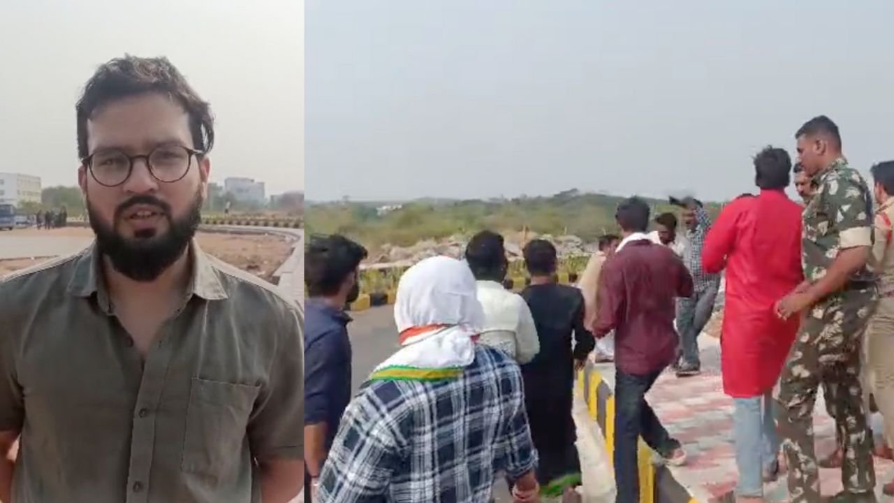 Sumit South First journalist released after being detained while covering student protest at University of Hyderabad