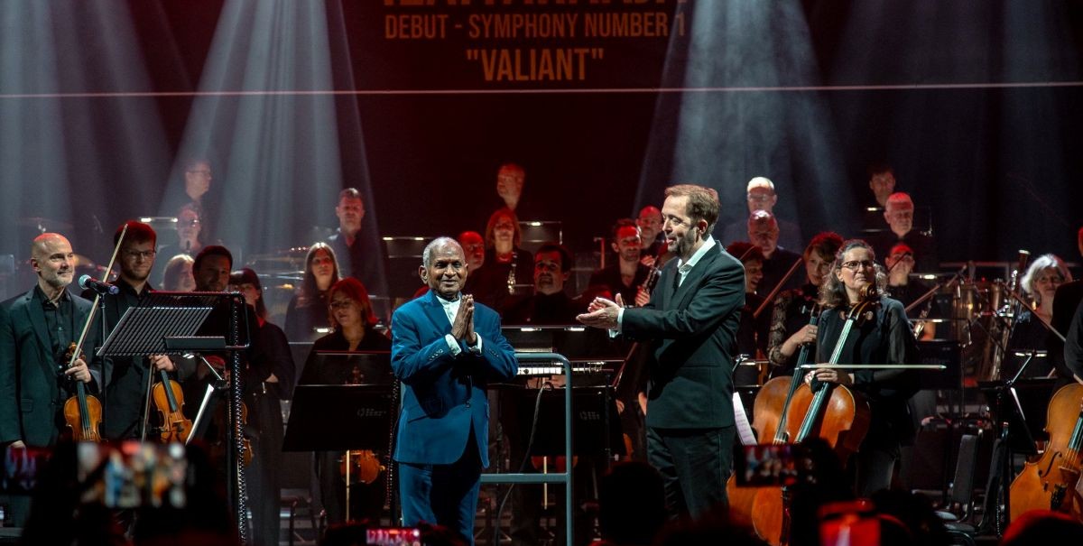 Ilaiyaraaja performing the symphony