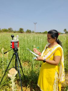 Dr.Rekha, on field 