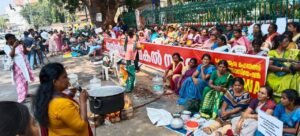Scene of protest