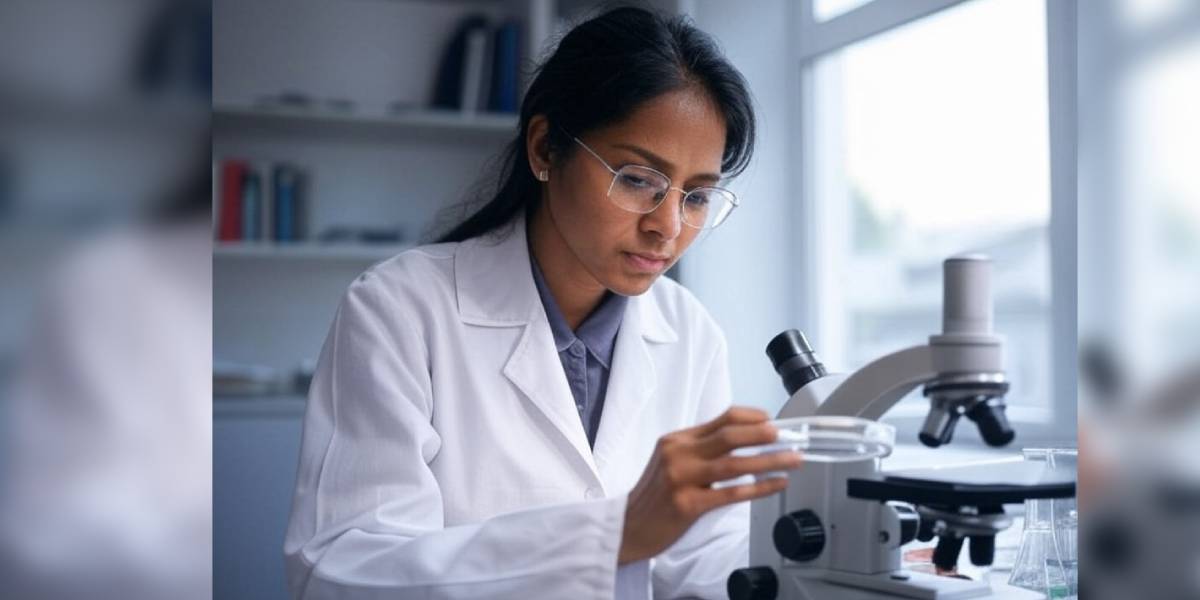 scientist in a lab Health research gets just 0.02 percent of GDP: Parliamentary panel anguished