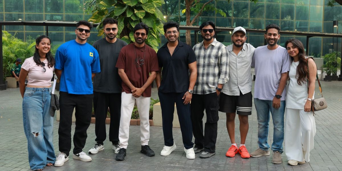 Dhanush with team Idli Kadai