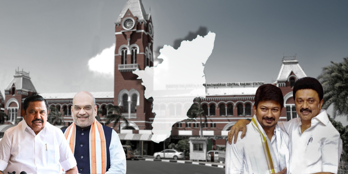 Edappadi Palaniswami, Amit Shah, Udhayanidhi Stalin and MK Stalin.