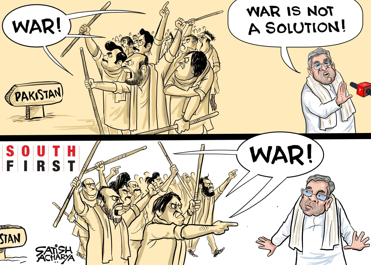 Karnataka CM Siddaramaiah's statement against war draws right wing ire.