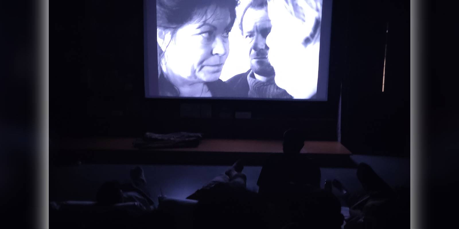 A film being screened at the Parallel Cinema Club