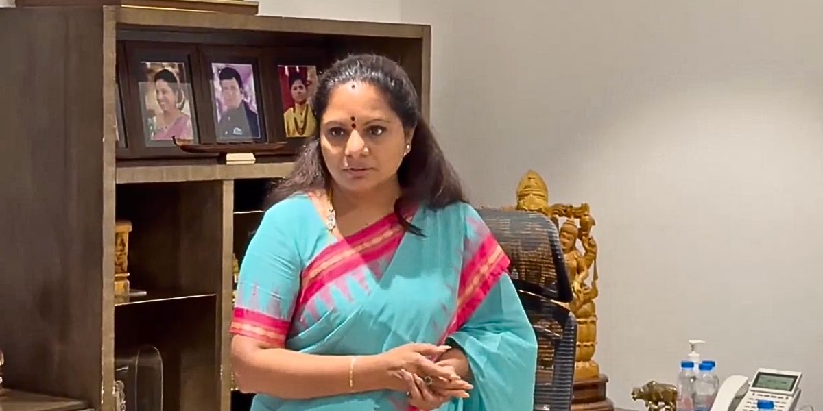 BRS MLC K Kavitha. BRS MLC K Kavitha.