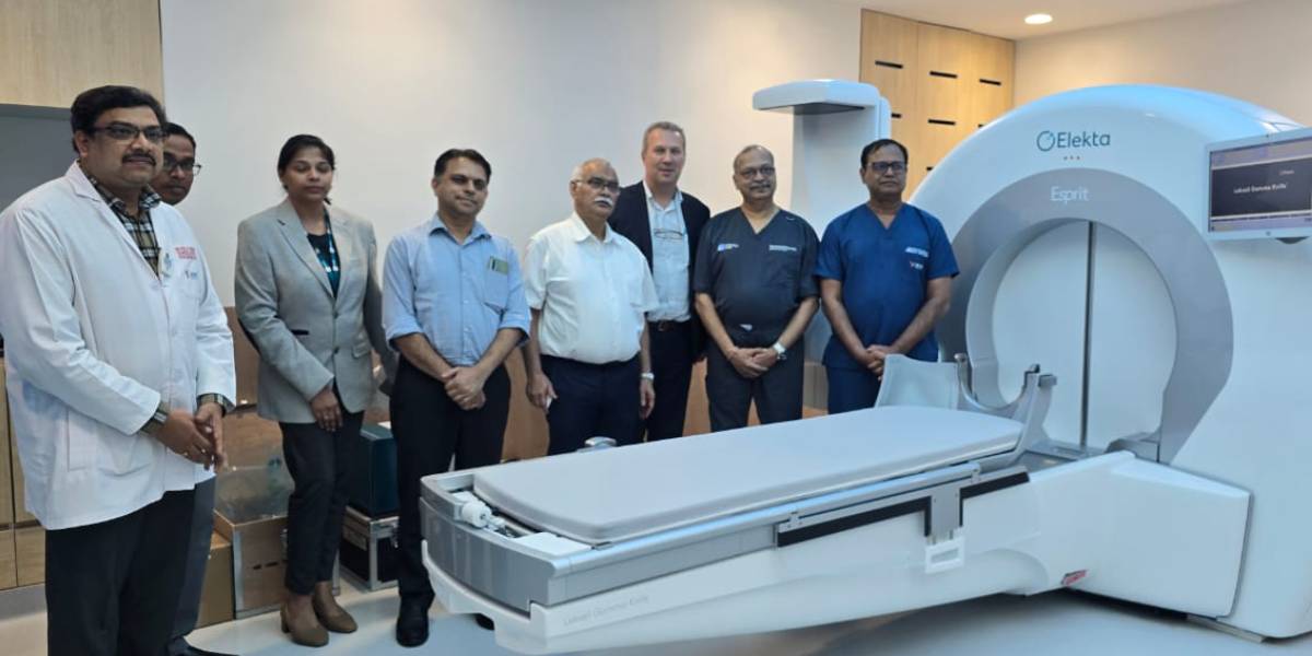 A team at KIMS Hospital near the Gamma Knife facility.