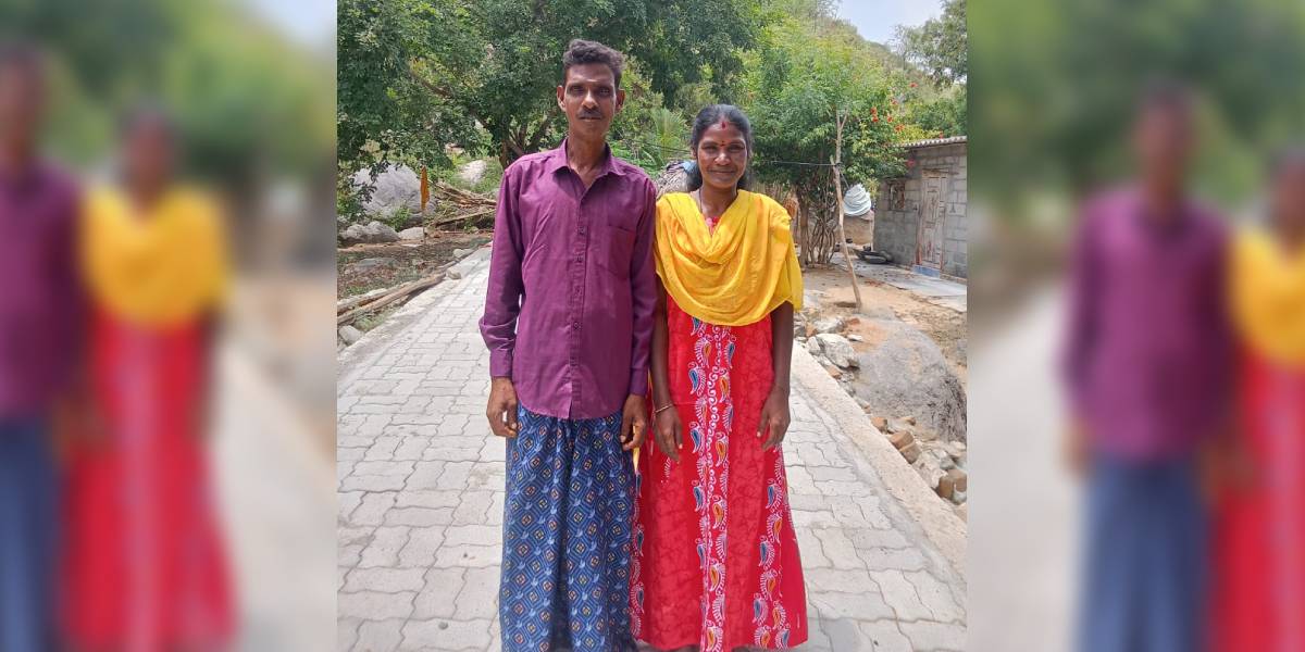 The couple, Masi and Govindammal, spent several years working at a brick kiln, after borrowing Rs 60,000 to fund their daughter's wedding. (Supplied)