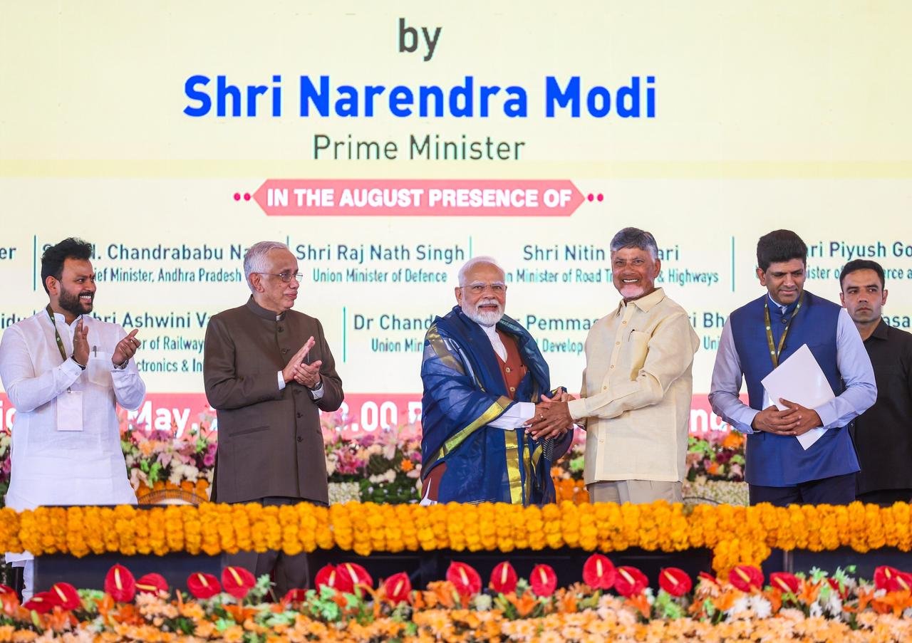 Narendra Modi unveils ₹58,000-crore push to revive Amaravati as Andhra’s capital (@narendramodi on X) Narendra Modi unveils ₹58,000-crore push to revive Amaravati as Andhra’s capital (@narendramodi on X)