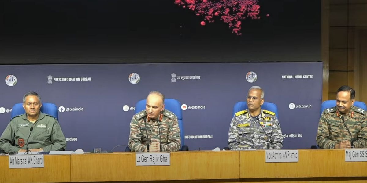 Indian officials during press briefing. Operation Sindoor