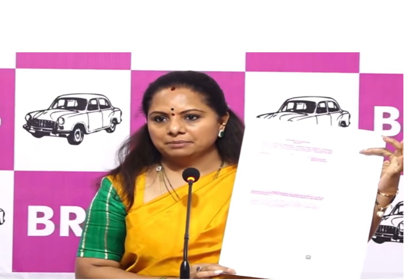 K Kavitha said Chief Minister A Revanth Reddy issued the government order secretly to "pledge the lands of the Telangana state" in the stock market and raise thousands of crores of rupees in debt.