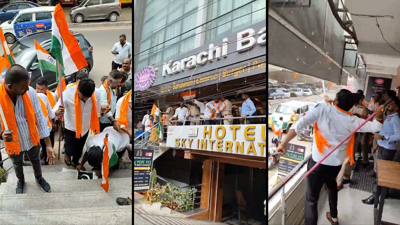 Misplaced fury: BJP workers vandalise Indian-owned Karachi Bakery outlet in Hyderabad