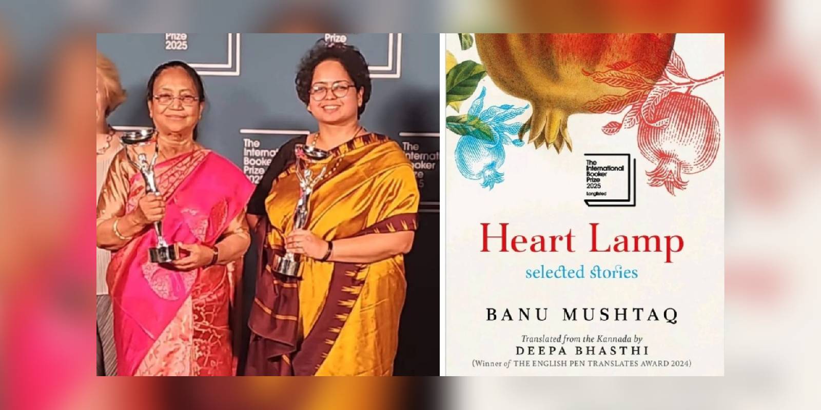 Banu Mushtaq wins the International Booker Prize, for her book Heart Lamp, translated by Deepa Bhasthi. Banu Mushtaq wins the International Booker Prize, for her book Heart Lamp, translated by Deepa Bhasthi.