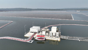 Floating solar power plants