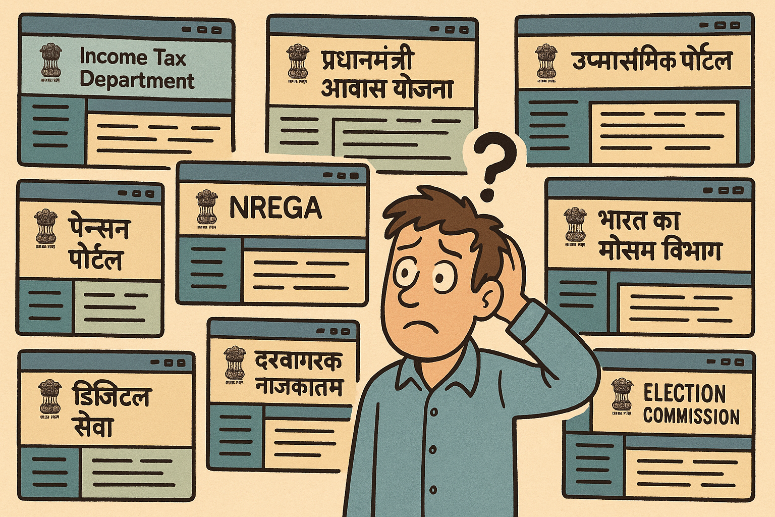 The Union Government's websites seem to be preferring Hindi gradually