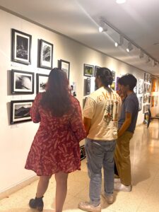 Art lovers at the exhibition.
