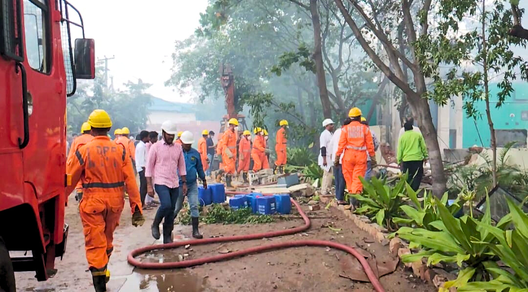 DRF personnel entering the scene