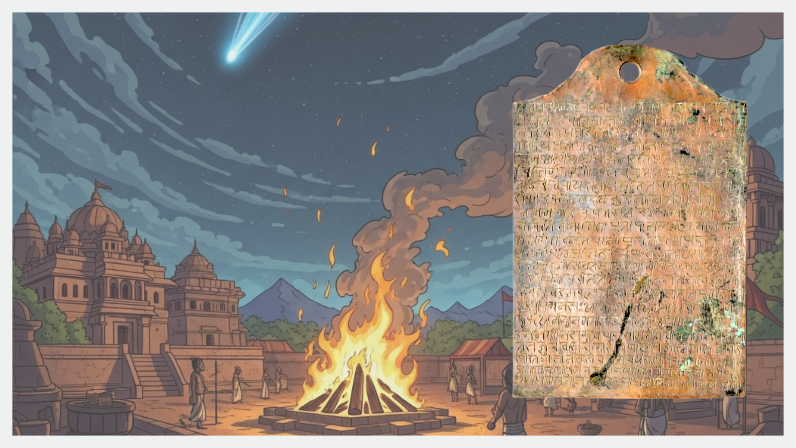 Earliest epigraphical reference to Halley's Comet in India