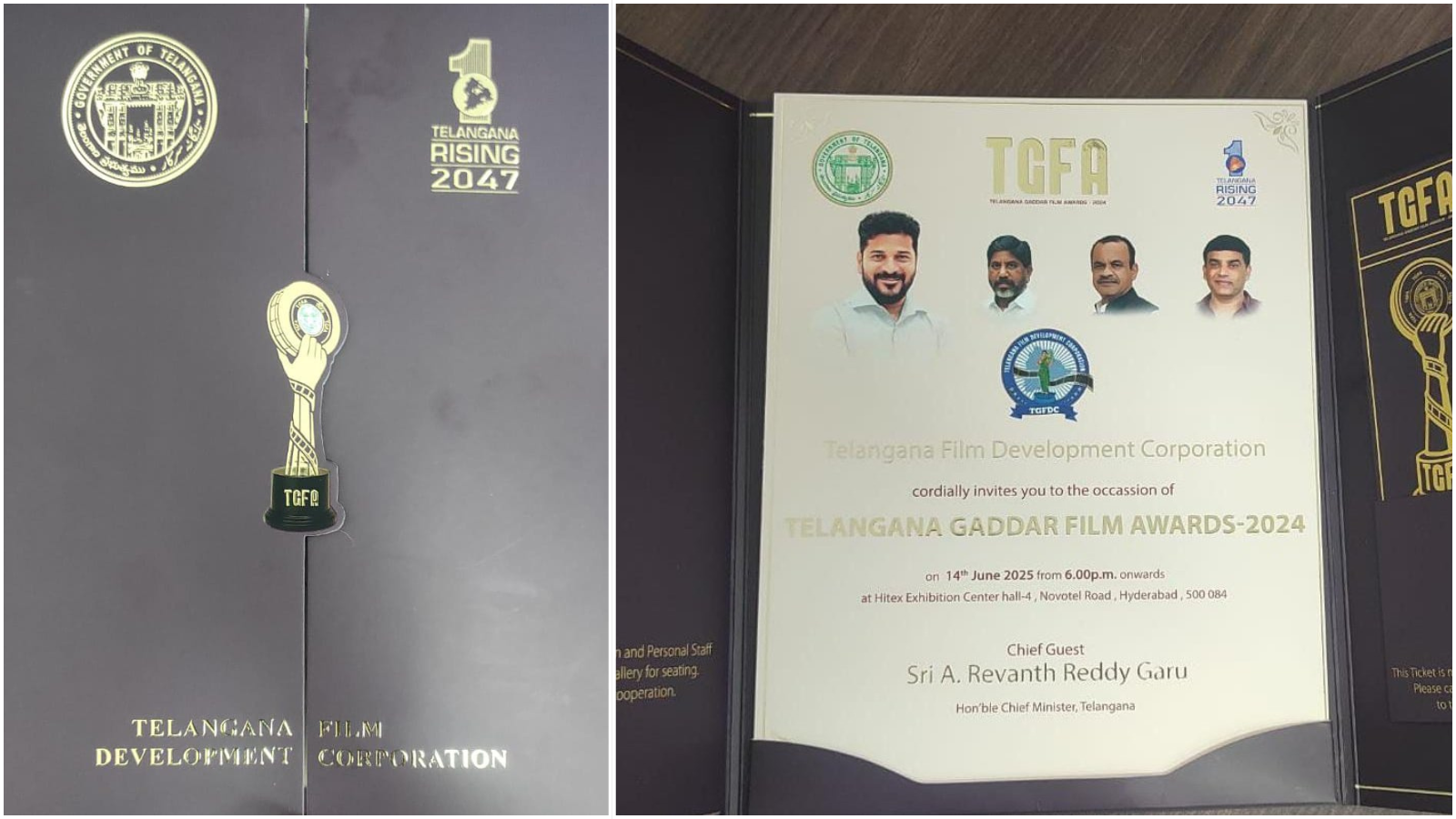 Gaddar’s face is missing from the invitations of the Telangana Gaddar Film Awards Gaddar's face is missing from the invitations of the Telangana Gaddar Film Awards