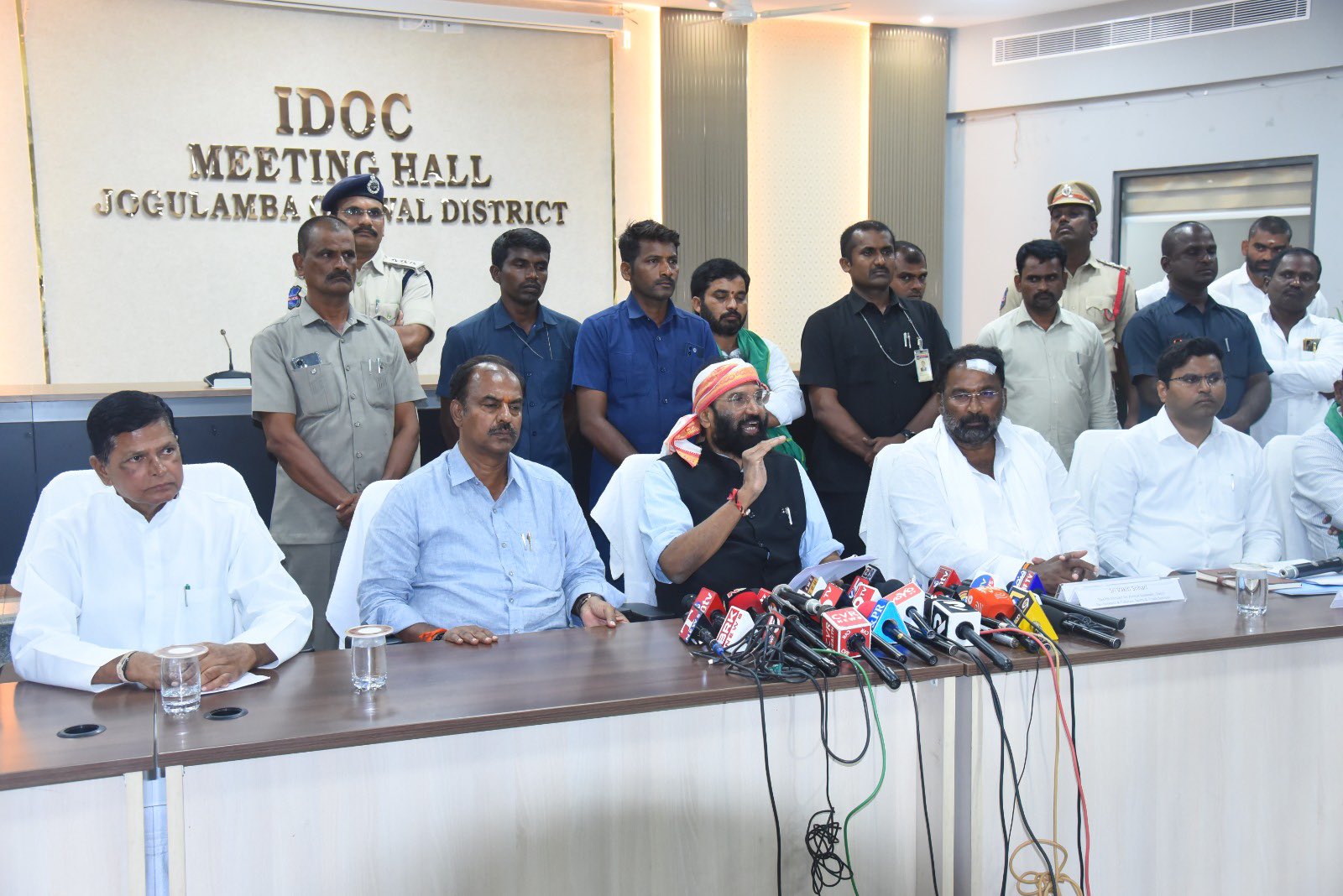 Irrigation Minister Uttam Kumar Reddy at the Jurala Project