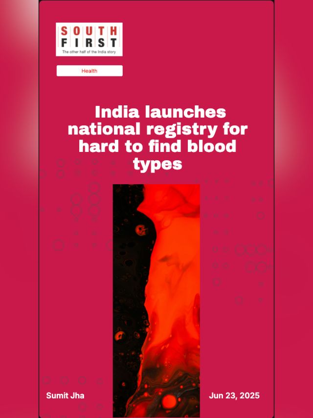 India launches national registry for hard to find blood types