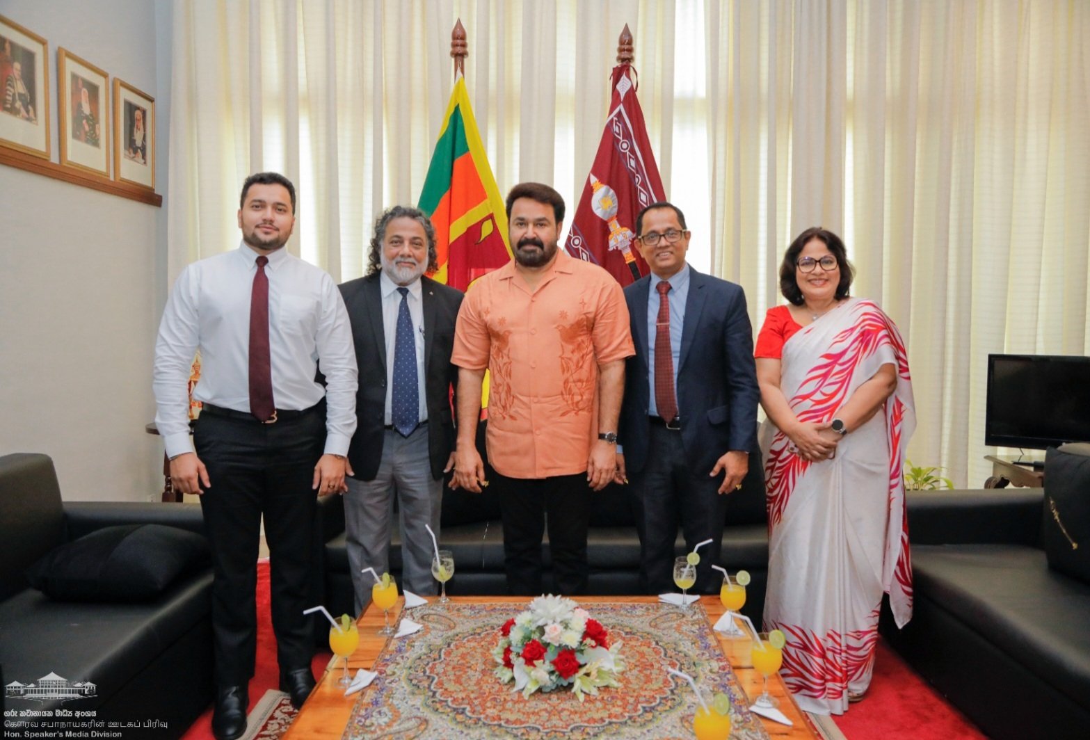 Mohanlal visits Sri Lankan Parliament