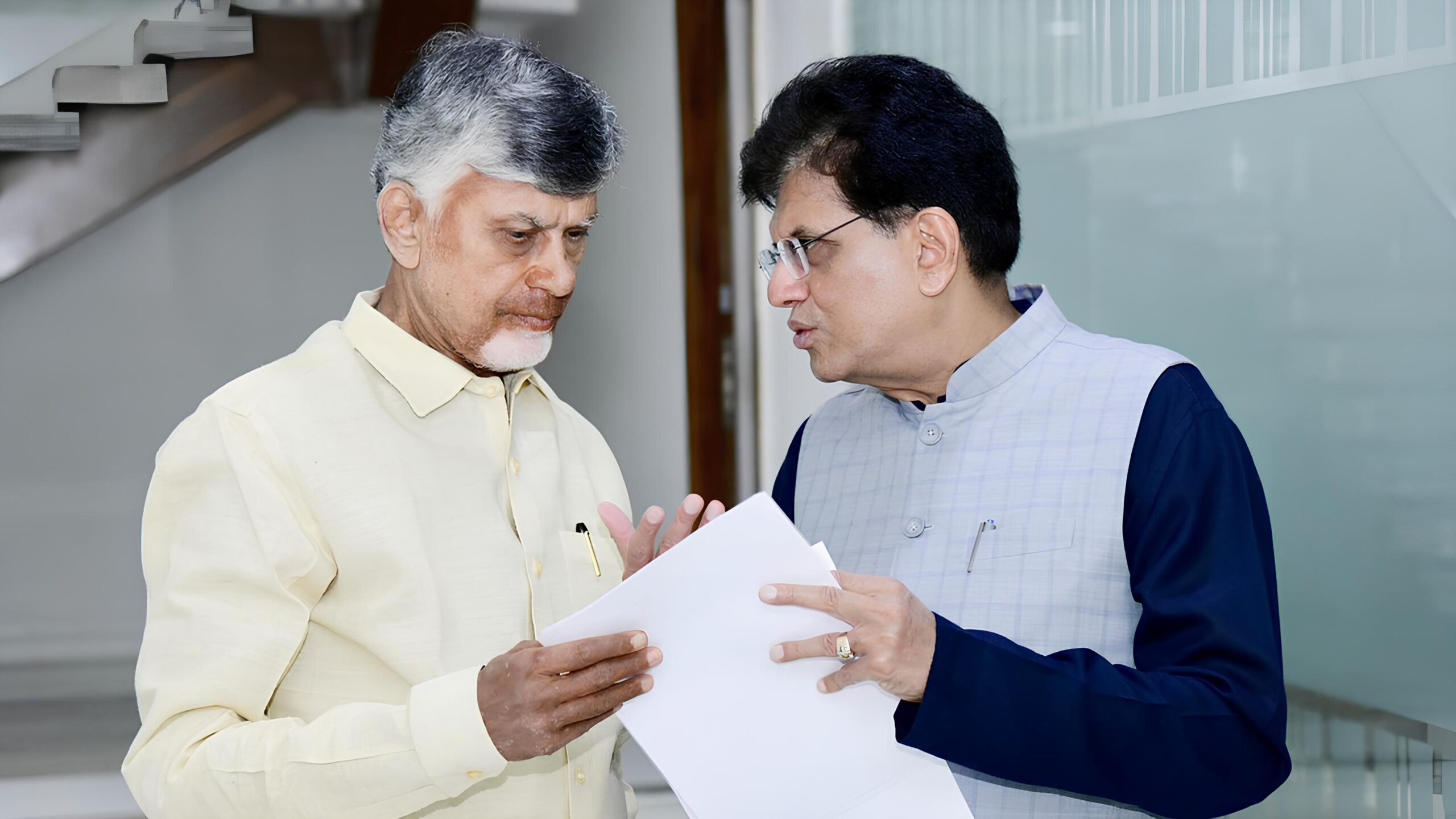 Naidu Goyal From falling tobacco prices to seafood tariffs: Naidu seeks Centre’s aid to ease stress on Andhra farmers