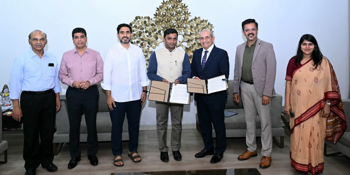 Nara Lokesh with officials from NVIDIA Nara Lokesh with officials from NVIDIA