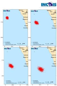 Probable oil drift pattern along Kerala coast