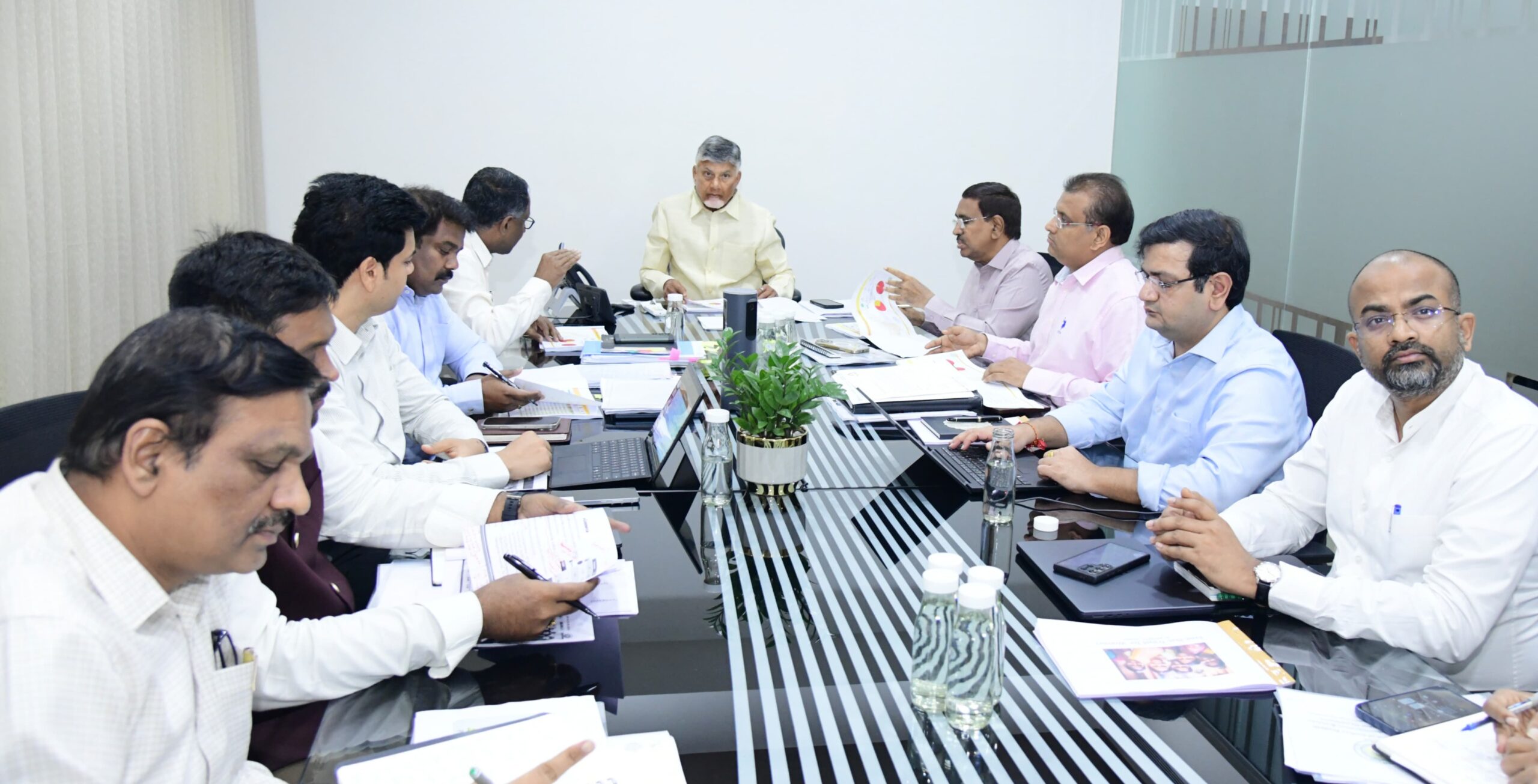 Chief Minister Chandrababu Naidu at the Municipal Review
