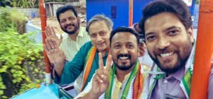 Shashi Tharoor during Palakkad Assembly by-election campaign in November 2024. 